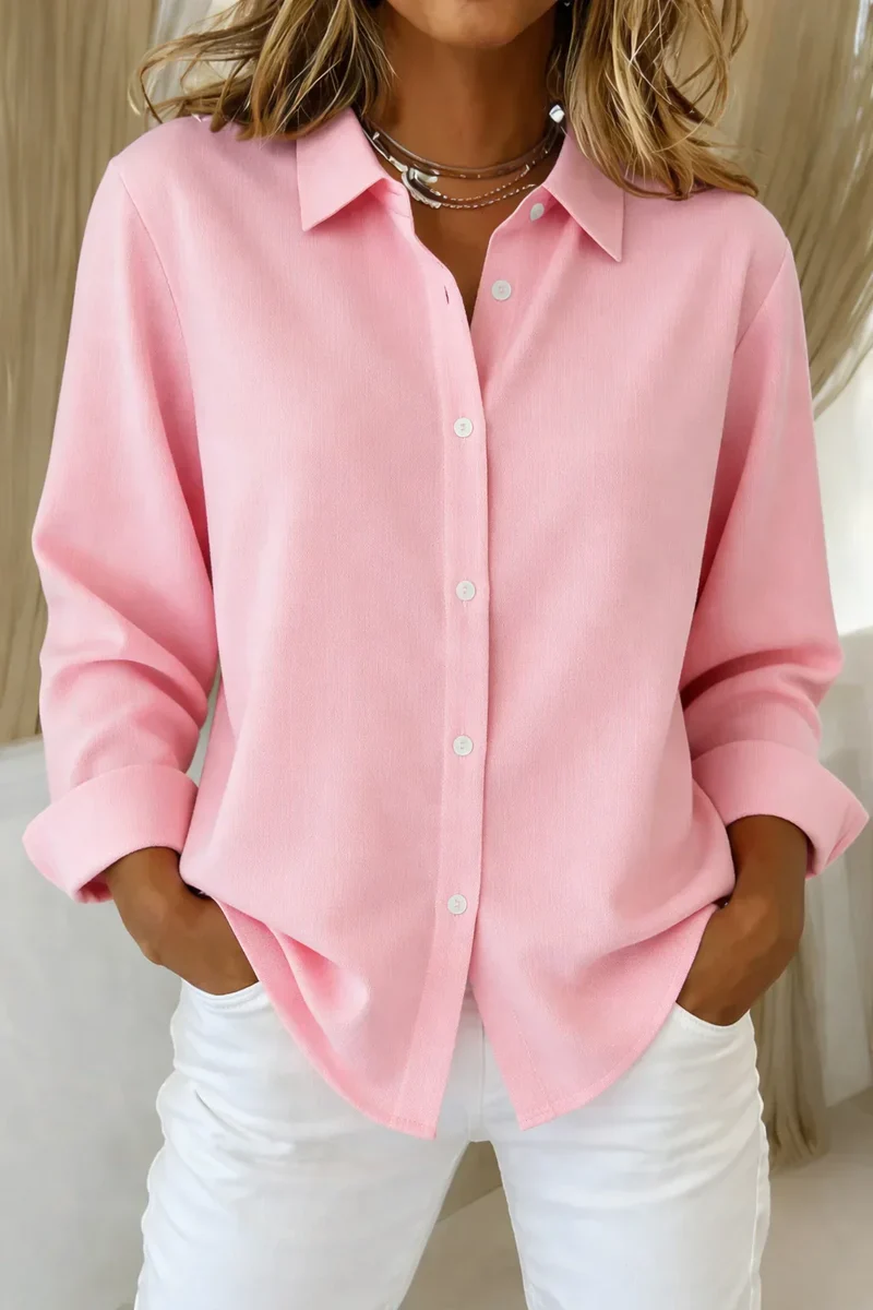 Sophie- Elegante Damenbluse mit Knopfleiste