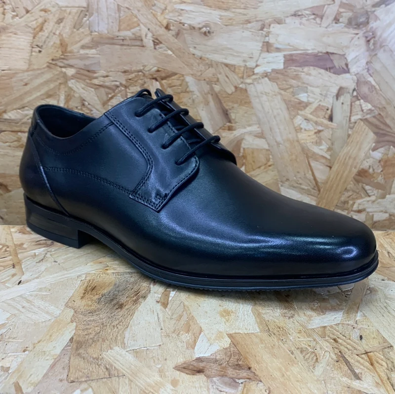 Teds Schulschuh „Cardiff“ aus glattem Leder für Kinder – Schwarz