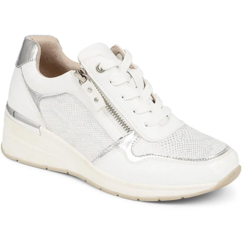 Metallic Accent Wedge Trainers - BELWOIL39019 / 325 106 - White