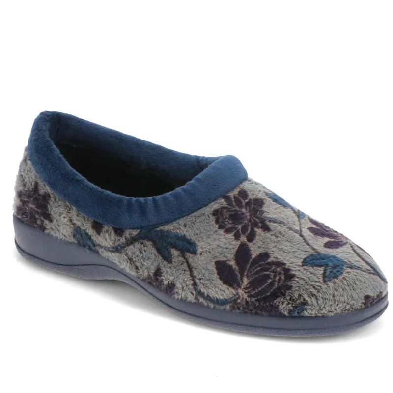 Faux-Fur Full Slippers - ANAT40001 / 325 936 - Navy