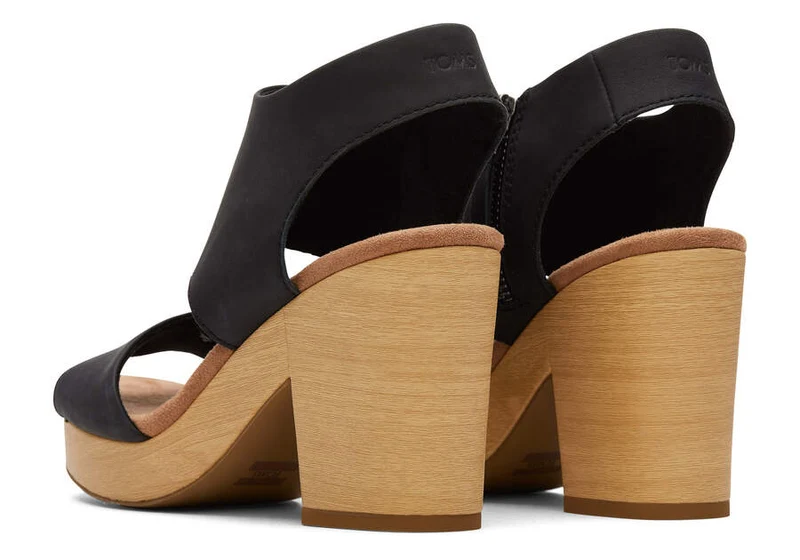TOMS Plateau-Sandale „Mallorca“ für Damen – Schwarz