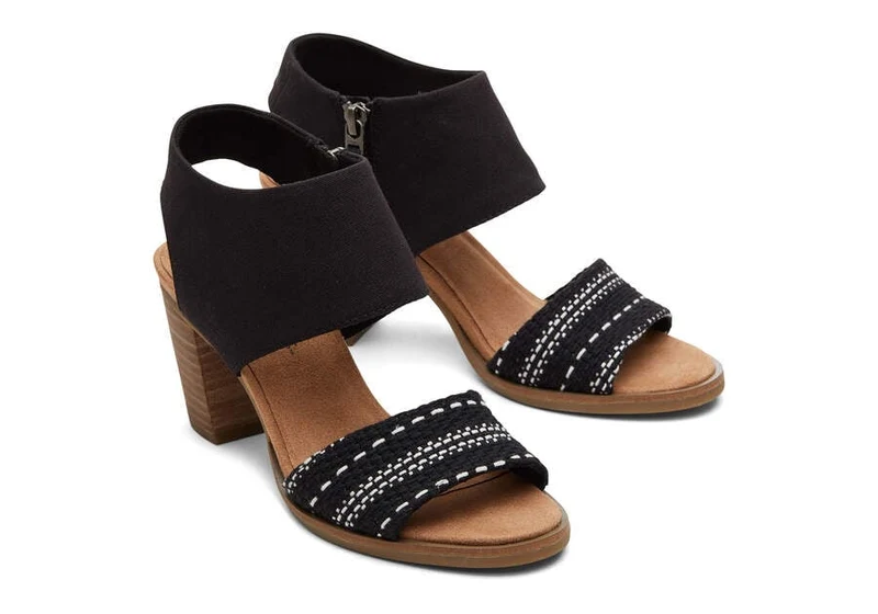 TOMS Damen-Sandale „Mallorca“ mit Ausschnitten – Schwarz