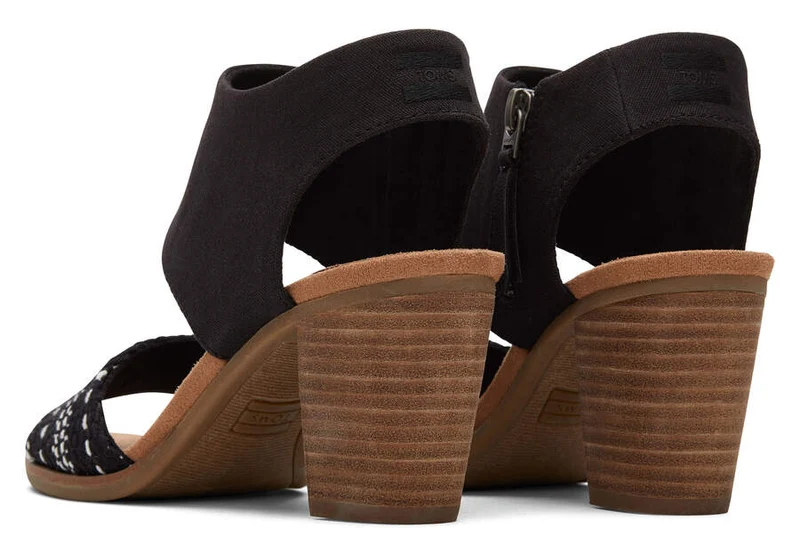 TOMS Damen-Sandale „Mallorca“ mit Ausschnitten – Schwarz