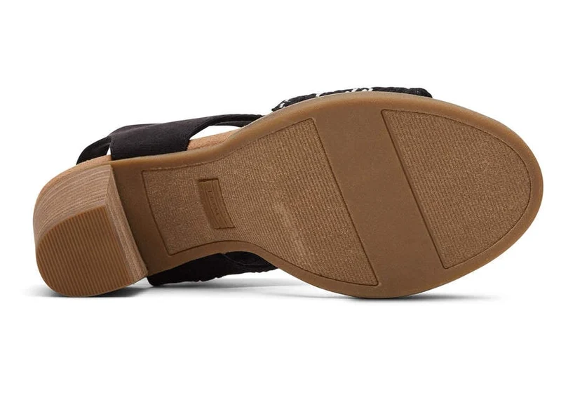 TOMS Damen-Sandale „Mallorca“ mit Ausschnitten – Schwarz