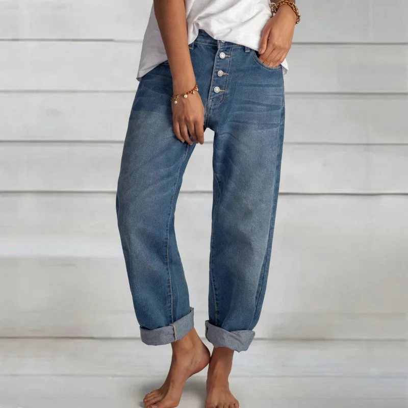 Kaden - Gerade High-Waist Jeans