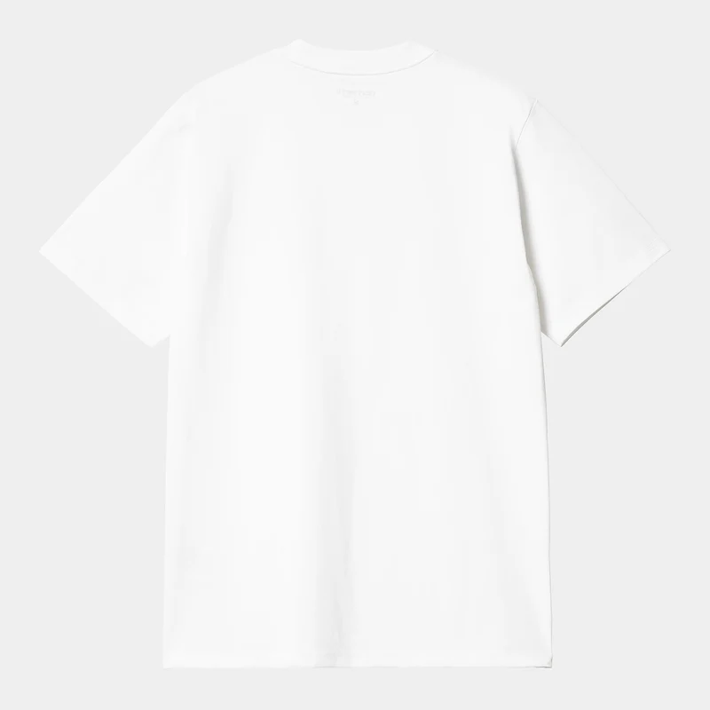 Carhartt WIP Bio-T-Shirt mit University-Schriftzug für Herren – Weiß / Gold