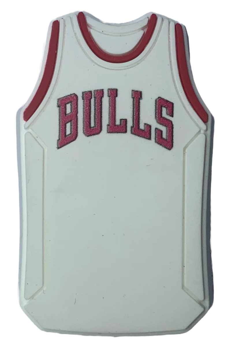 Crocs Jibbitz NBA Chicago Bulls Anhänger aus weißem Trikot
