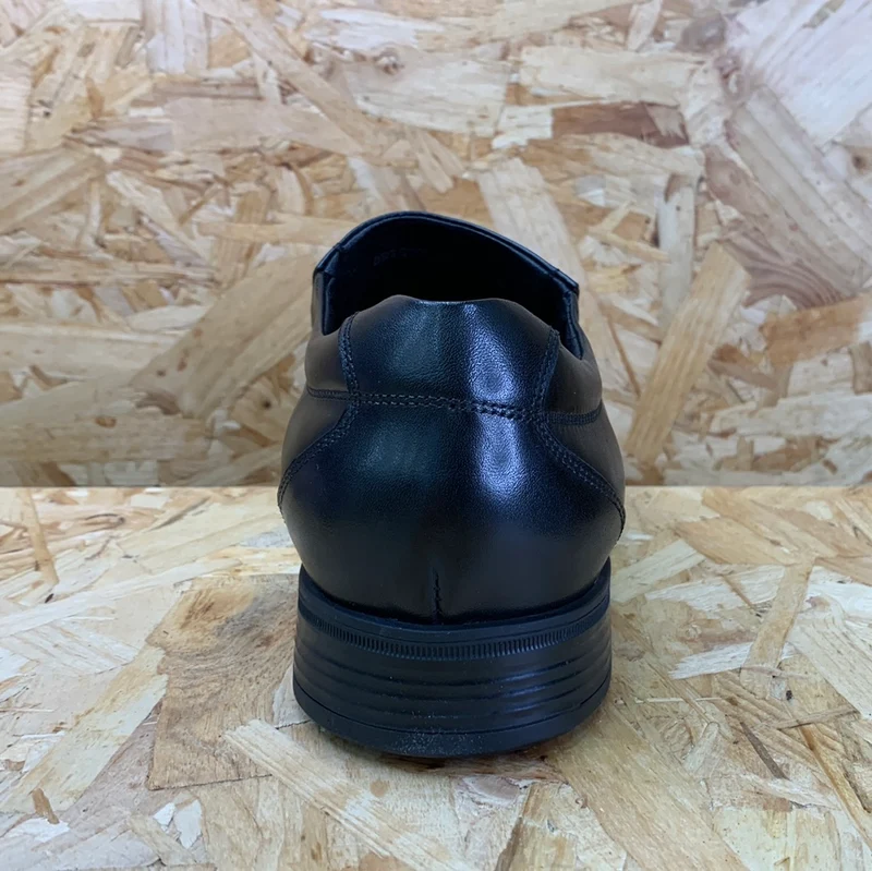 Teds Bristol Bay Schulschuh zum Hineinschlüpfen aus glattem Leder für Kinder – Schwarz