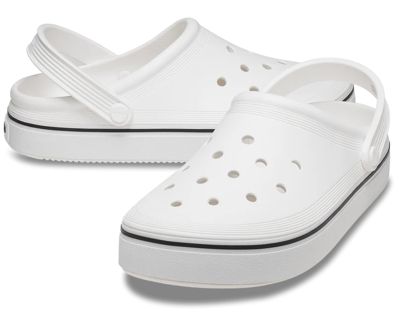 Crocs Klassischer Unisex-Off-Court-Clog – Weiß