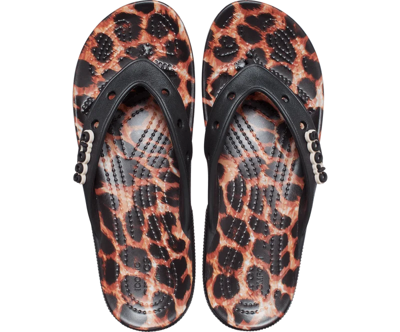 Crocs Unisex Classic Animal Remix Flip Flop – Schwarz