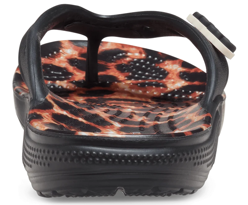 Crocs Unisex Classic Animal Remix Flip Flop – Schwarz