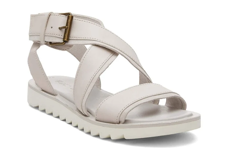 TOMS Damen Sidney Tread Ledersandale – Putty