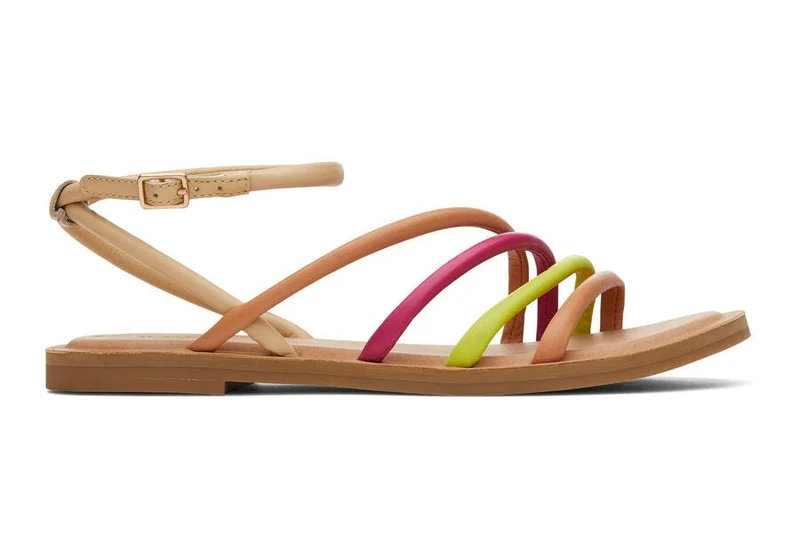 TOMS Willa Ledersandale für Damen – Honigbeige