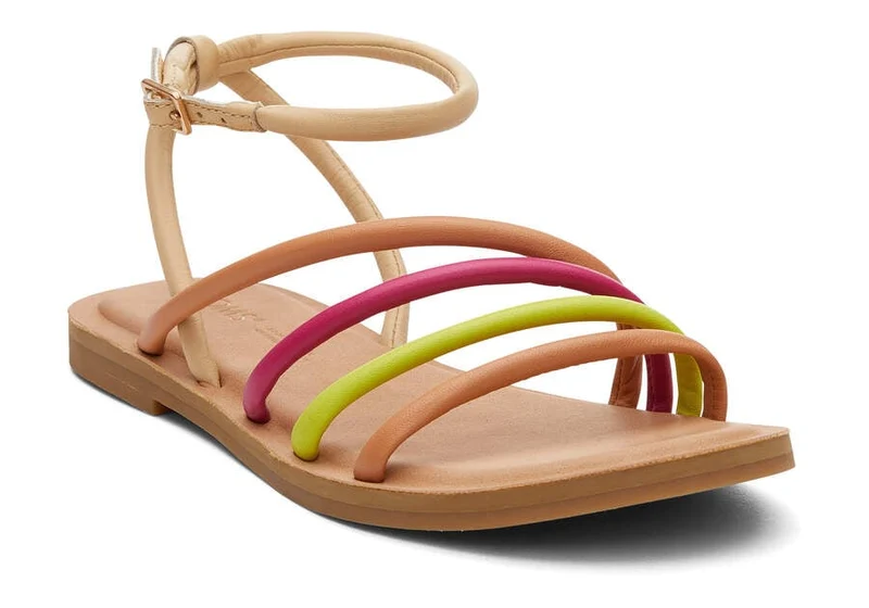TOMS Willa Ledersandale für Damen – Honigbeige