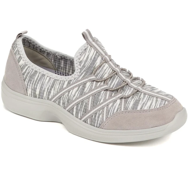 Extra Wide Bungee Lace Trainers - BIYANKA / 325 098 - Light Grey
