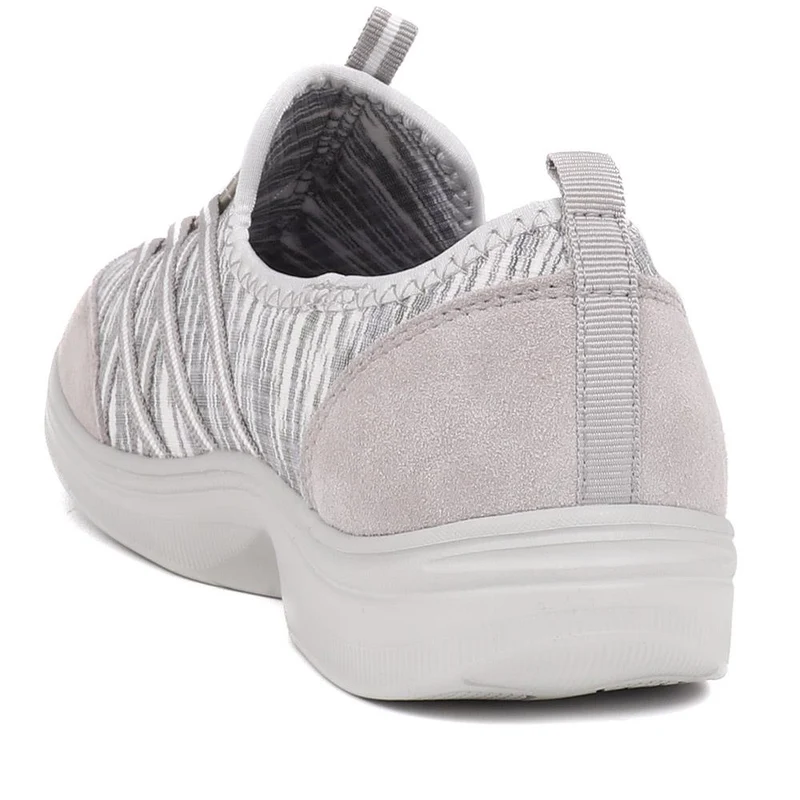 Extra Wide Bungee Lace Trainers - BIYANKA / 325 098 - Light Grey