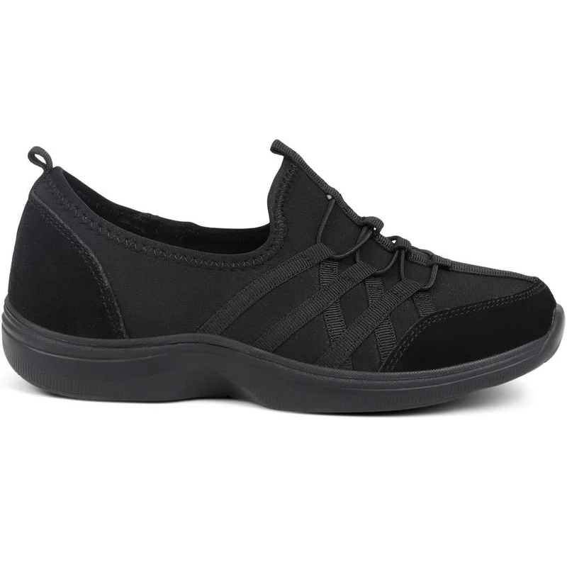Extra Wide Bungee Lace Trainers - BIYANKA / 325 098 - Black