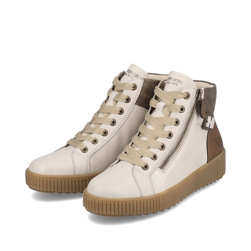 Remonte Modische High-Top-Sneaker für Damen – Weiß