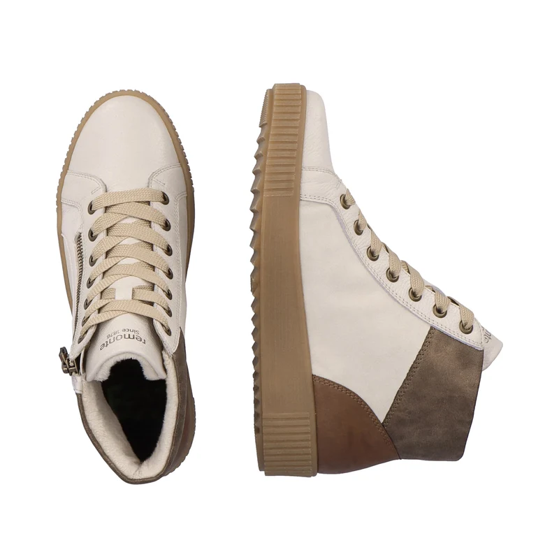 Remonte Modische High-Top-Sneaker für Damen – Weiß