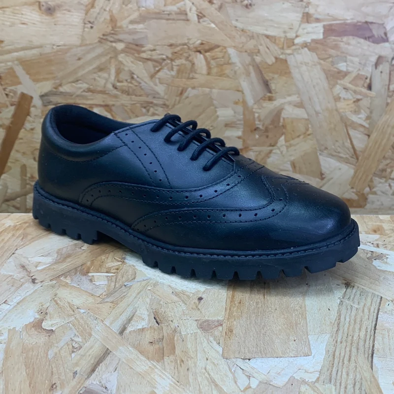 Term Sophia Brogue-Schuhe für Kinder aus Glattleder – Schwarz