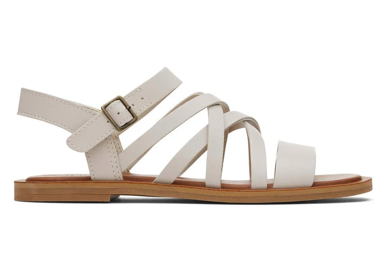 TOMS Sephina Ledersandale für Damen – Weiß