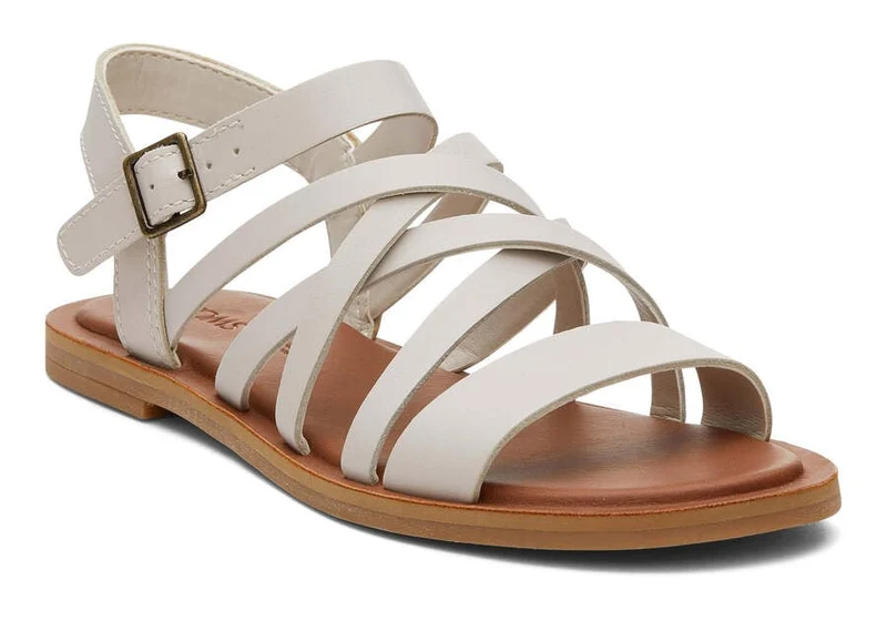 TOMS Sephina Ledersandale für Damen – Weiß