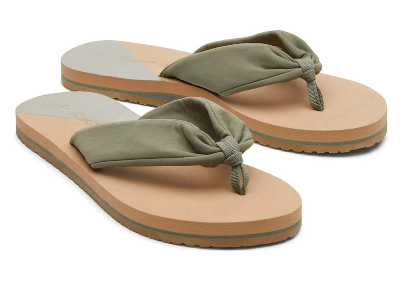 TOMS Damen Piper Eco Flip Flop – Vetivergrau