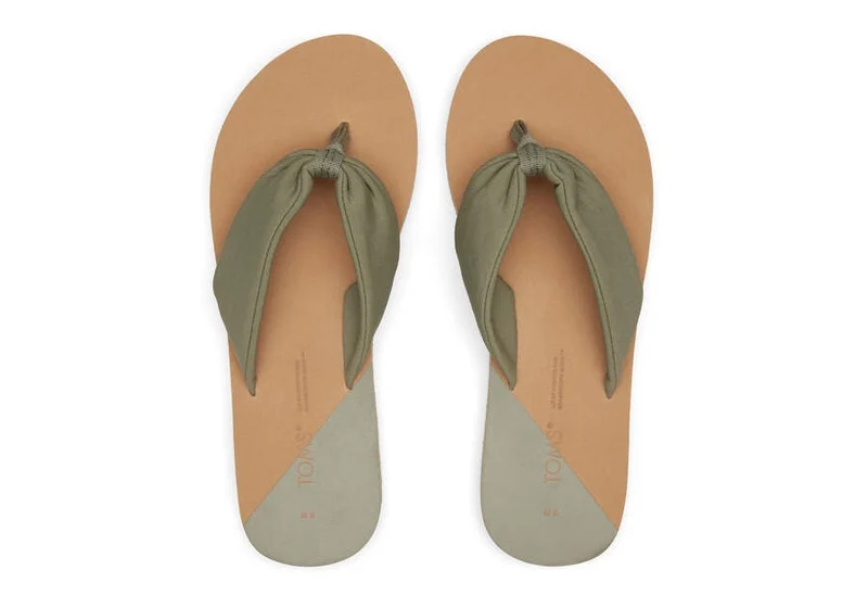 TOMS Damen Piper Eco Flip Flop – Vetivergrau
