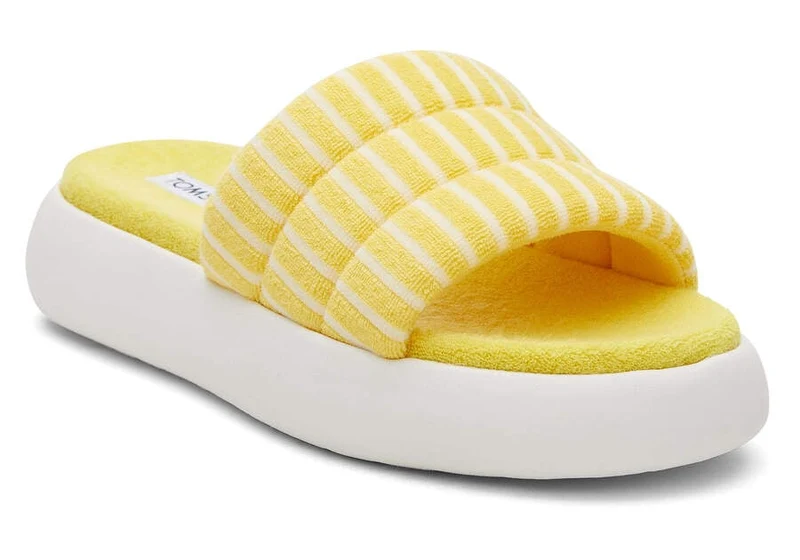 TOMS Damen Alpargata Mallow Terry Slide - Gelb