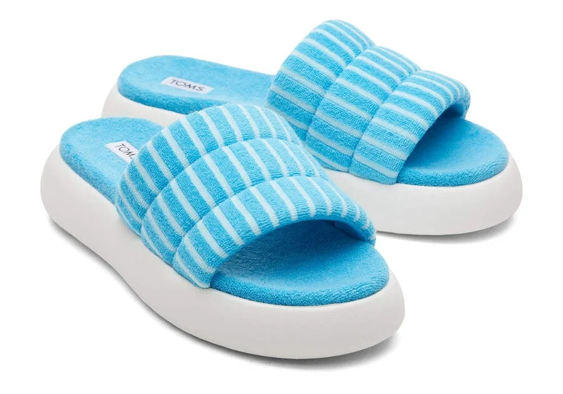 TOMS Alpargata Mallow Terry Pantoletten für Damen – Blau