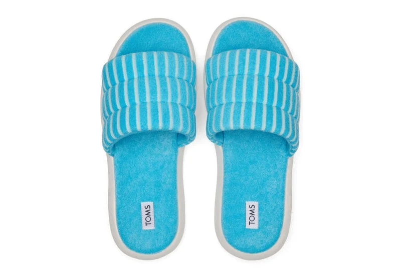 TOMS Alpargata Mallow Terry Pantoletten für Damen – Blau
