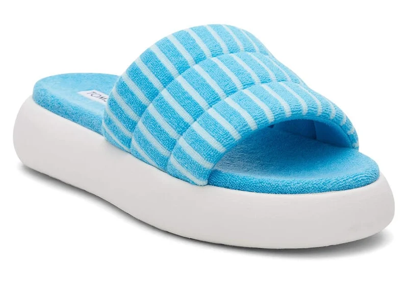 TOMS Alpargata Mallow Terry Pantoletten für Damen – Blau