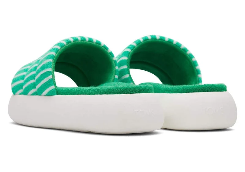 TOMS Alpargata Mallow Terry Slide für Damen - Farngrün