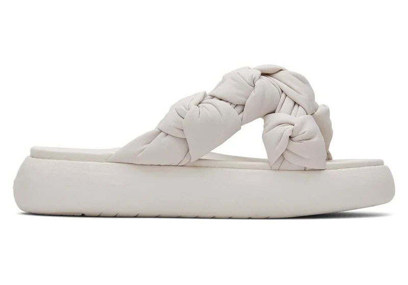 TOMS Alpargata Mallow Crossover Knotted Slide für Damen – Putty