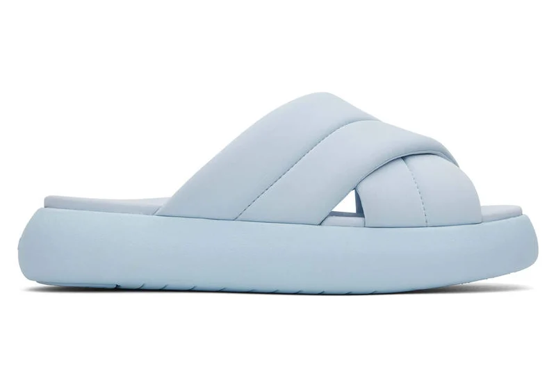TOMS Damen Alpargata Mallow Crossover Repreve Slide - Jersey Blau