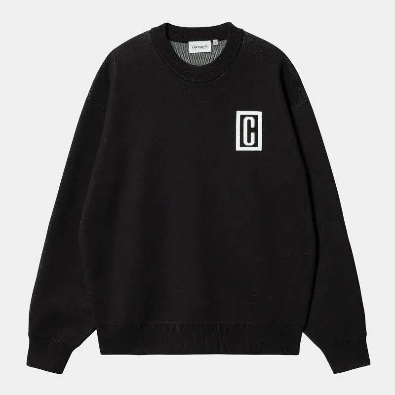 Carhartt WIP Gebautes Pullover-Oberteil für Herren – Schwarz