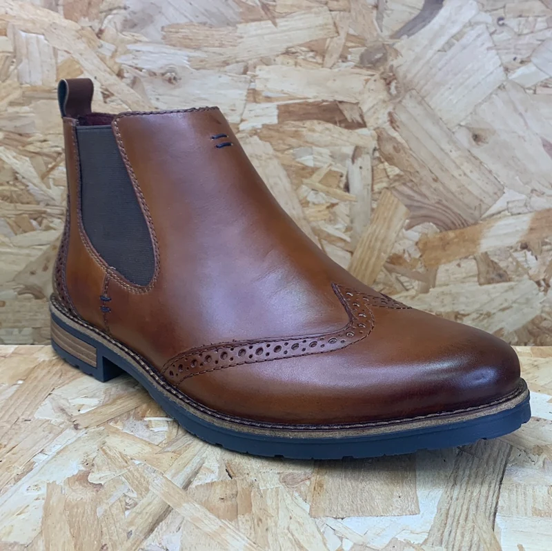 Rieker Herrenleder Chelsea Stiefel - Braun