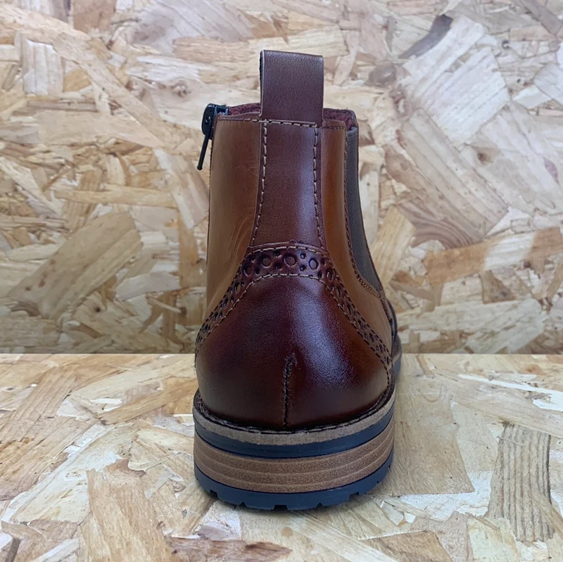 Rieker Herrenleder Chelsea Stiefel - Braun