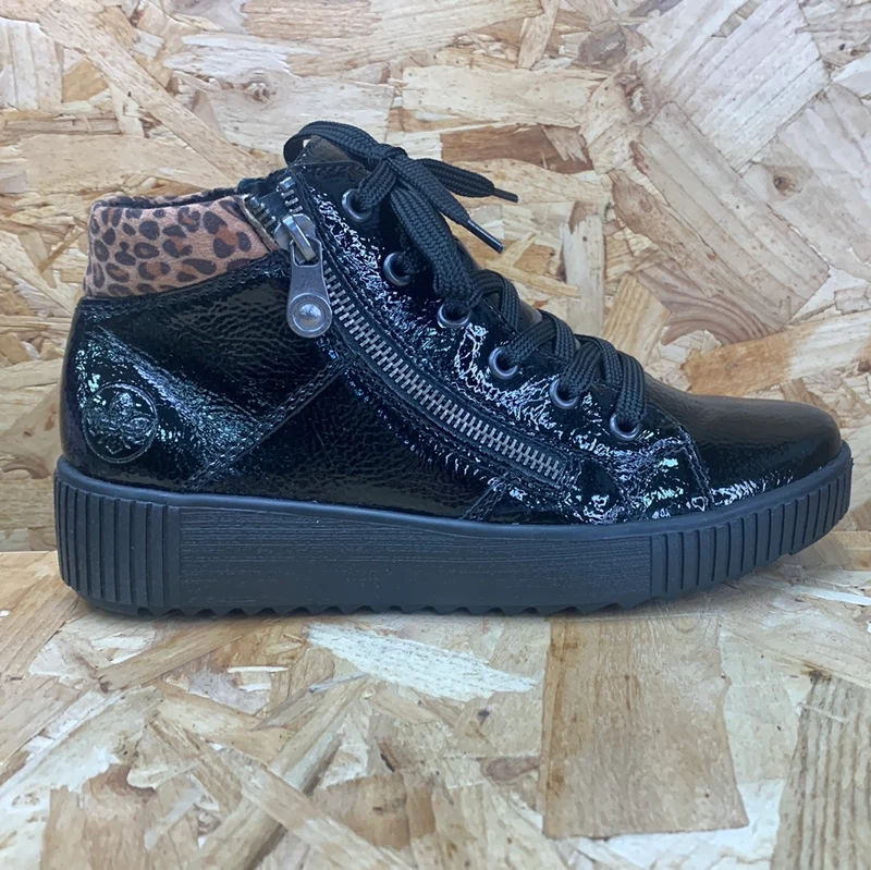 Rieker Modische High-Top-Sneaker für Damen – Schwarz