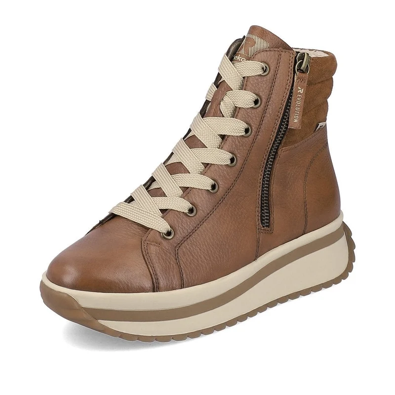 Rieker Damen Revolution Leather Sport Lederstiefelette – Braun
