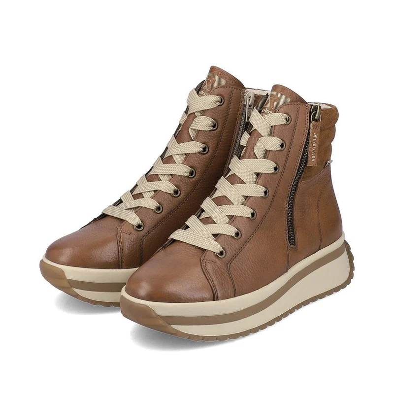 Rieker Damen Revolution Leather Sport Lederstiefelette – Braun