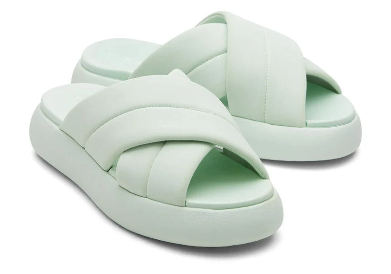 TOMS Damen Alpargata Mallow Crossover Repreve Slide - Mintgrün
