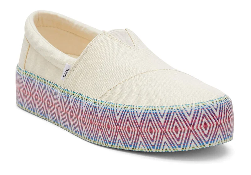 TOMS Alpargata Fenix ​​Plateau-Slip-on-Sneaker für Damen – Natur