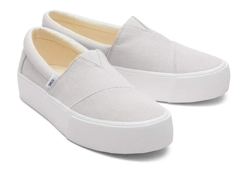 TOMS Alpargata Fenix ​​Plateau-Sneaker für Damen zum Hineinschlüpfen - Lunar Grau