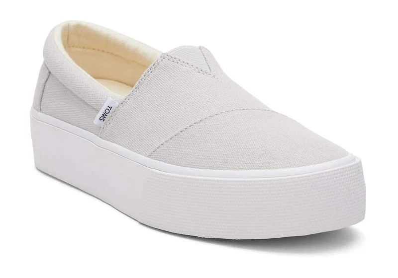 TOMS Alpargata Fenix ​​Plateau-Sneaker für Damen zum Hineinschlüpfen - Lunar Grau