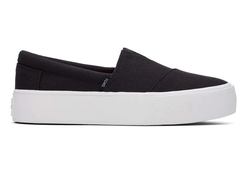 TOMS Damen Alpargata Fenix ​​Plateau-Slip-On-Trainer – Schwarz