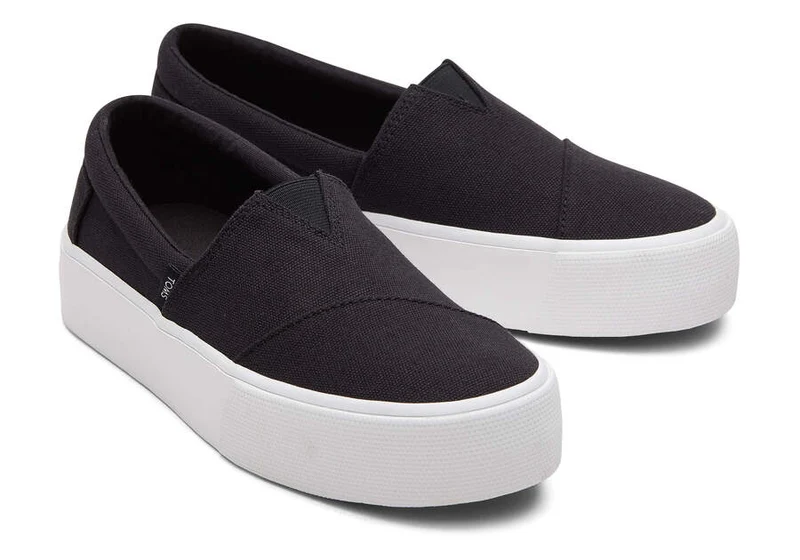 TOMS Damen Alpargata Fenix ​​Plateau-Slip-On-Trainer – Schwarz