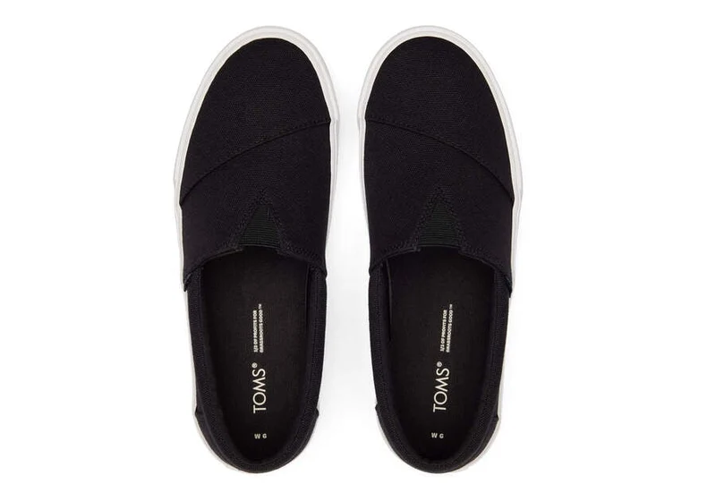 TOMS Damen Alpargata Fenix ​​Plateau-Slip-On-Trainer – Schwarz