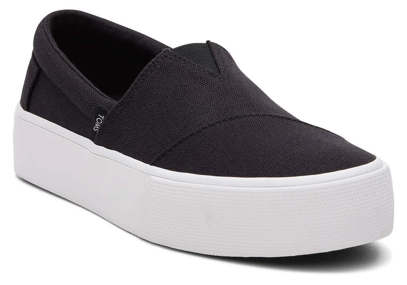 TOMS Damen Alpargata Fenix ​​Plateau-Slip-On-Trainer – Schwarz