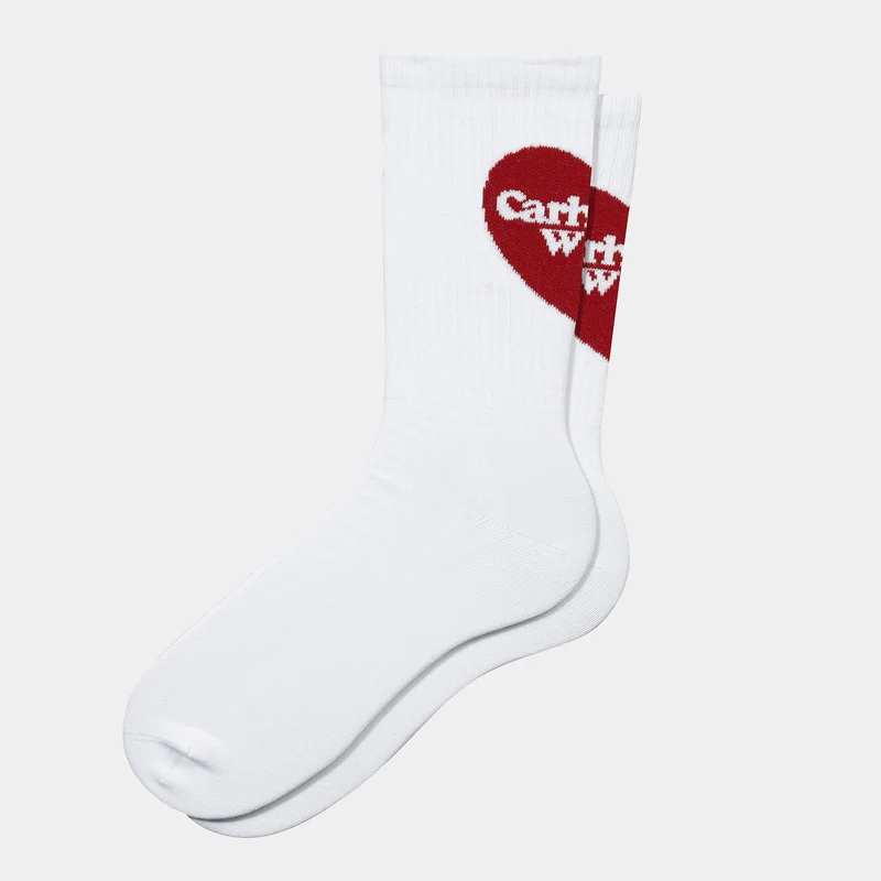 Carhartt WIP Herren-Herzsocken – Weiß